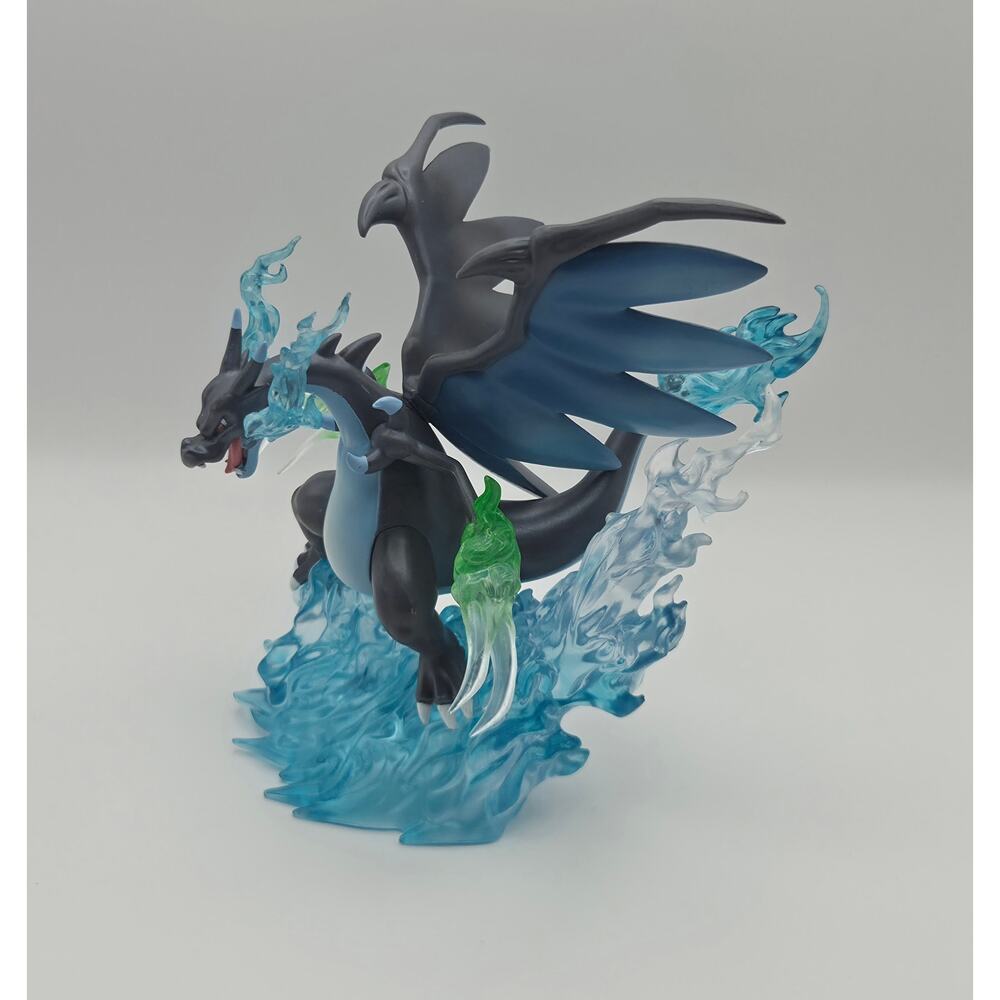 Pokemon Mega Charizard X Style PVC Display Figure Blue Flame Effect Statue - Picture 3 of 6